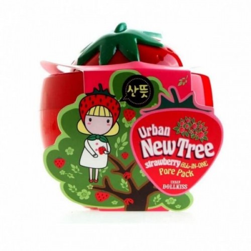 Маска для лица от расширенных пор Urban Dollkiss New Tree Strawberry All-In-One Pore Pack 