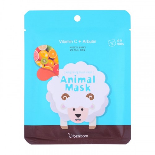 Маска тканевая с витамином С и арбутином Animal mask series - Sheep