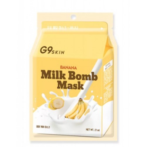Маска для лица тканевая G9SKIN MILK BOMB MASK-Banana