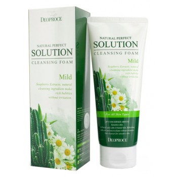 Пенка для умывания кактус, ромашка NATURAL PERFECT SOLUTION CLEANSING FOAM MILD