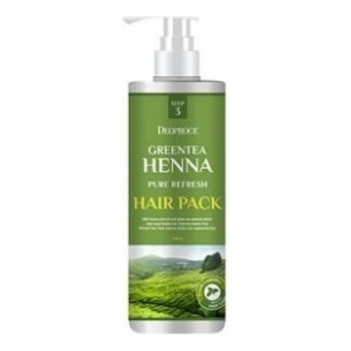 Маска для волос с зеленым чаем и хной GREENTEA HENNA PURE REFRESH HAIR PACK