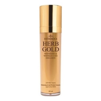 Эмульсия для лица омолаживающая ESTHEROCE HERB GOLD WHITENING & WRINKLE CARE EMULSION