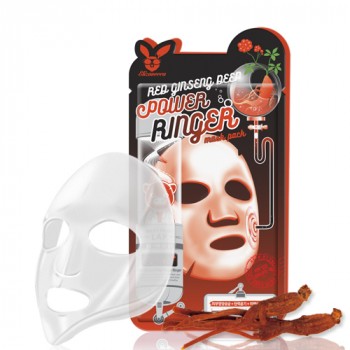 Тканевая маска для лица с Красным Женьшенем RED gInseng DEEP POWER Ringer mask pack,10 шт