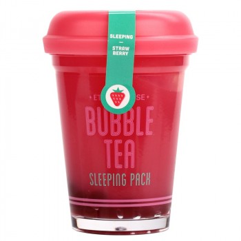 Маска ночная для лица с экстрактом клубники Bubble Tea Sleeping Pack Strawberry