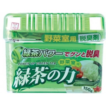 Дезодорант-поглотитель неприятных запахов KOKUBO экстракт зелёного чая для холодильников (овощная кам) 150г