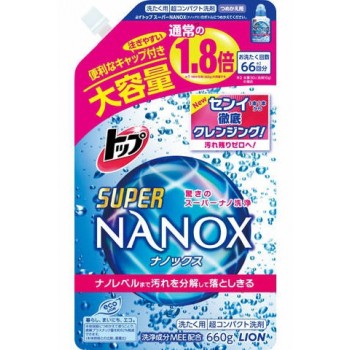 Жидкое средство для стирки LION Top Super NANOX запасной блок 660 гр