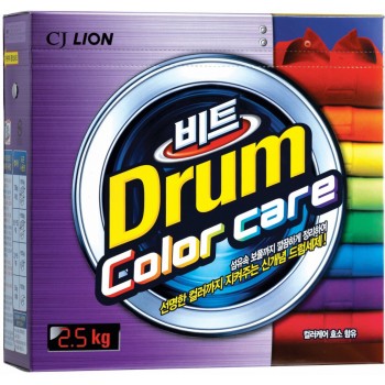 Стиральный порошок Lion Beat Drum Color для авт. стирки цветного белья коробка 2,5 кг