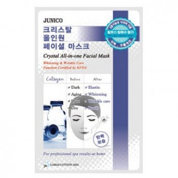 Маска тканевая c коллагеном Junico Crystal All-in-one Facial Mask Collagen