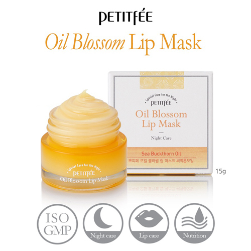 Маска для губ с витамином Е и маслом облепихи Oil Blossom Lip Mask (Sea Buckthorn oil)