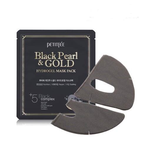 Маска для лица гидрогелевая Жемчуг/Золото BLACK PEARL & GOLD HYDROGEL MASK PACK, 5 шт