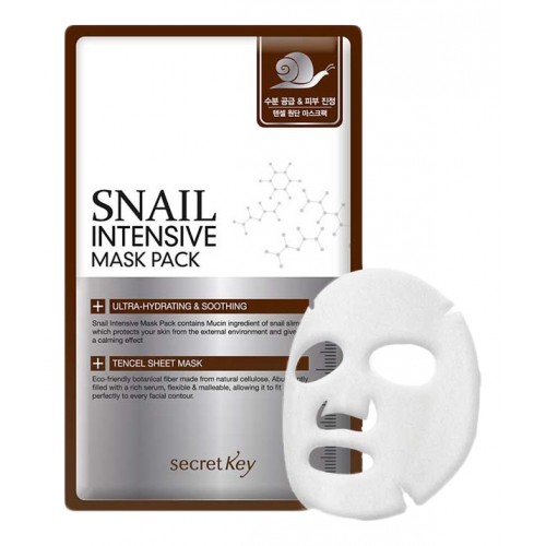 Маска для лица тканевая с муцином улитки Snail Intensive Mask Pack 1P(sheet)