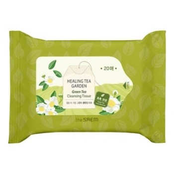 Салфетки очищающие с экстрактом зеленого чая Healing Tea Garden Green Tea Cleansing Tissue